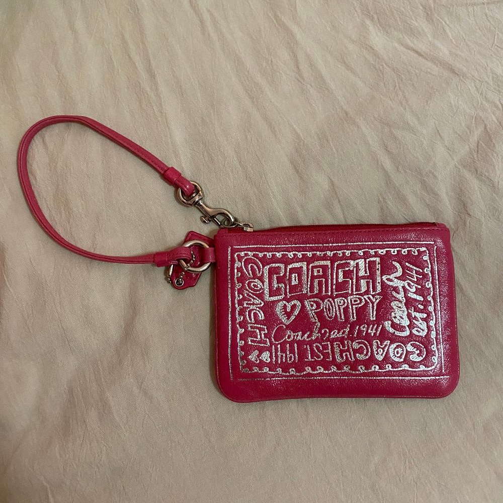 Coach Poppy Pink Wristlet